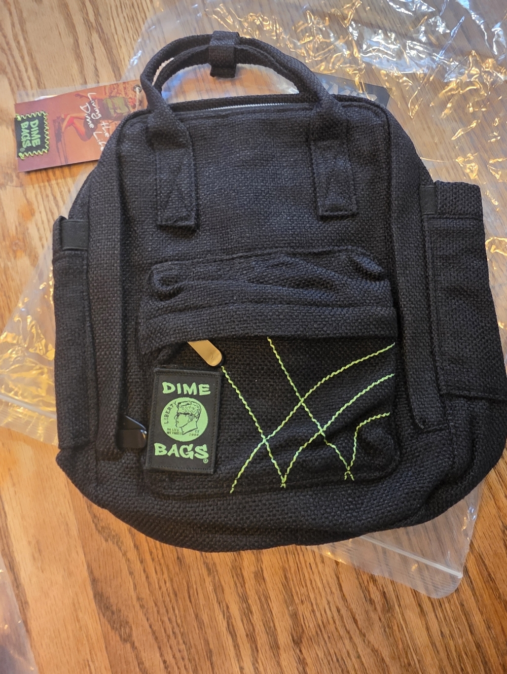 🕶️ Dime Bags Black Hot Box Mini Backpack - Hempster Fabric
